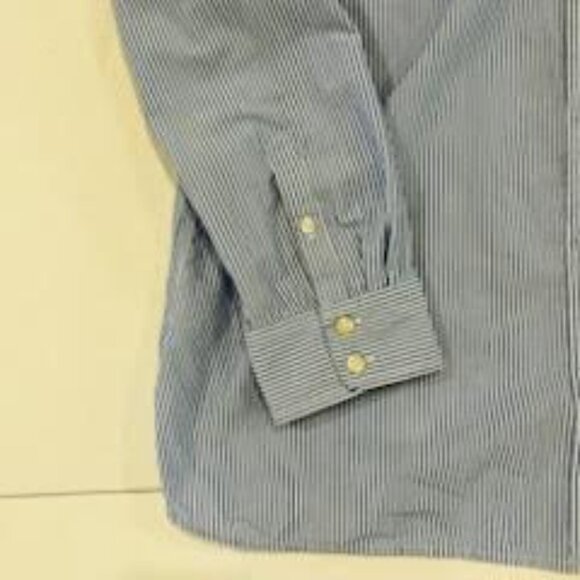 Talbots Striped Embroidered Long Sleeve Button Down Shirt Women's Large Casual - Picture 7 of 9